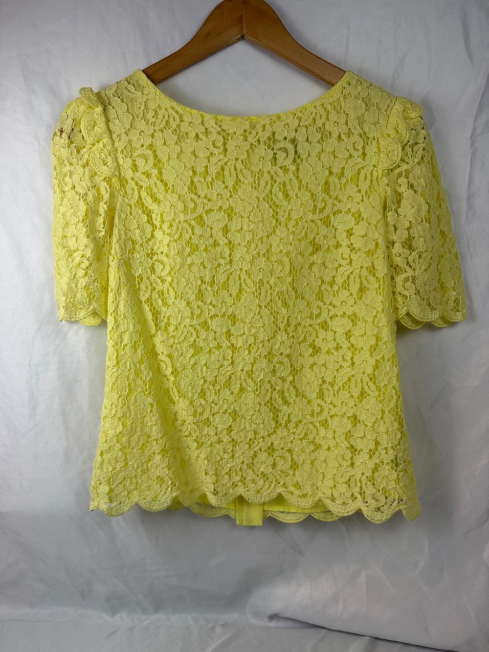 Juicy Couture Light Yellow Lace Blouse‎